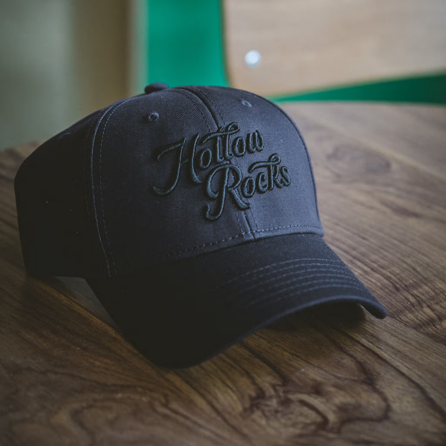 Signature Embroidered Cap - Black