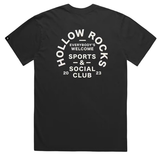 Mens ID Tee - Ecru on Faded Black