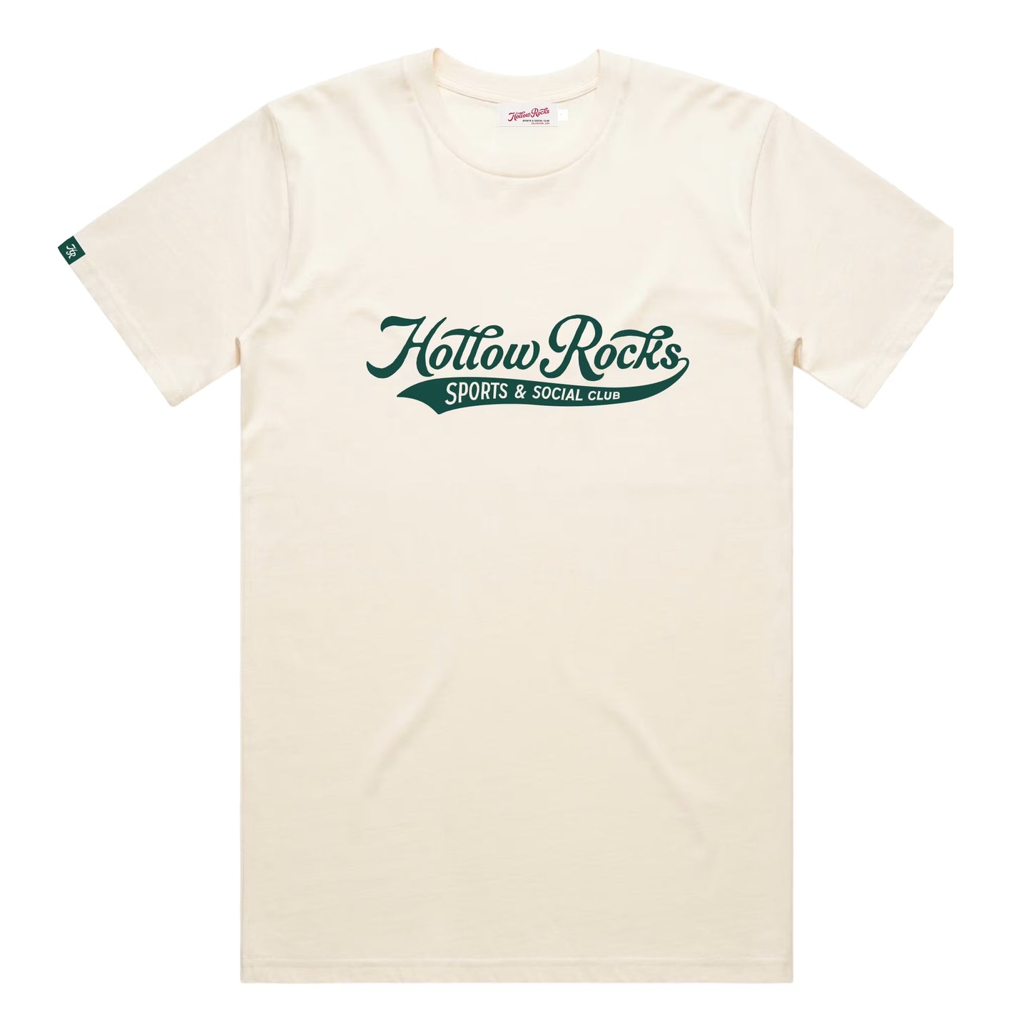 Mens Classic Tee - Dark Green on Ecru